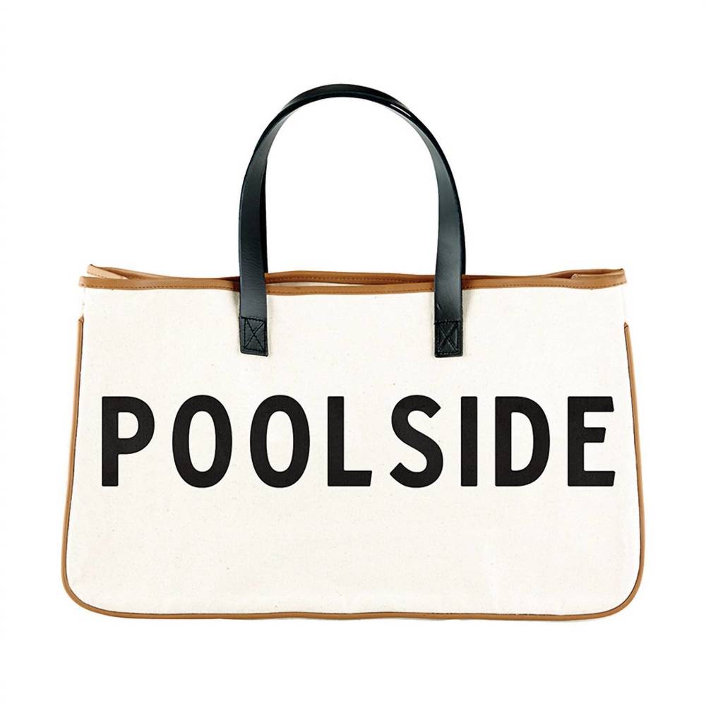 NEW SANTA BARBARA women's savannah canvas tote bag in poolside